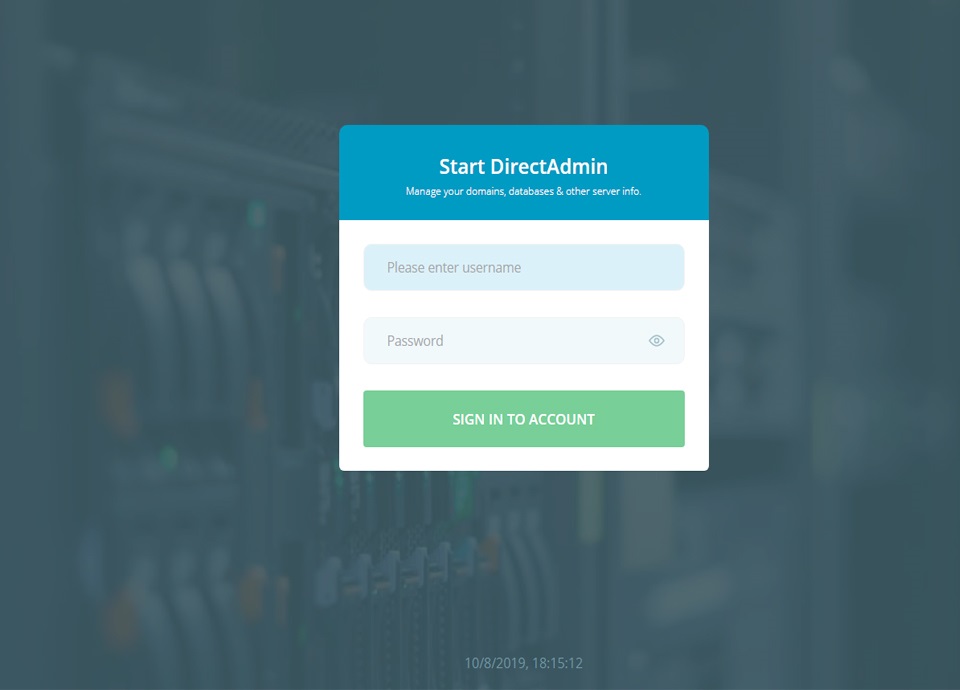 نحوه ورود به DirectAdmin