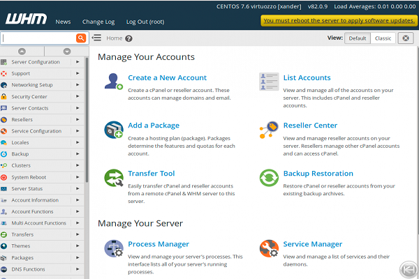 cPanel WHM