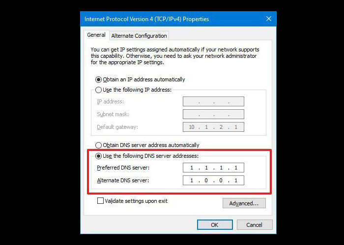 مرحله 4 روش تغییر تنظیمات DNS