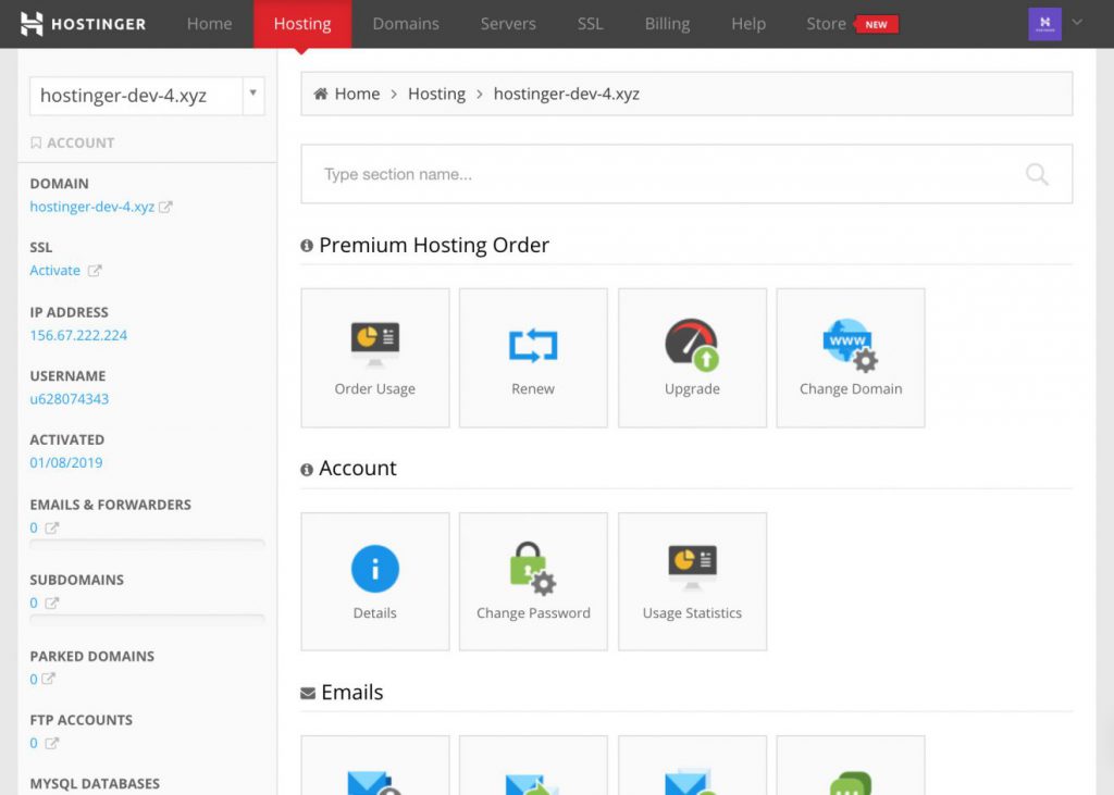 کنترل پنل hPanel چیست؟