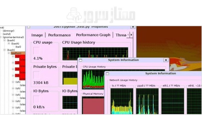 ابزار مانیتورینگ Linux process explorer