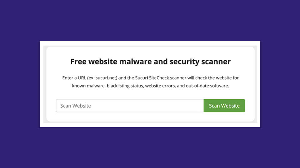 ابزار اسکن سایت SUCURI