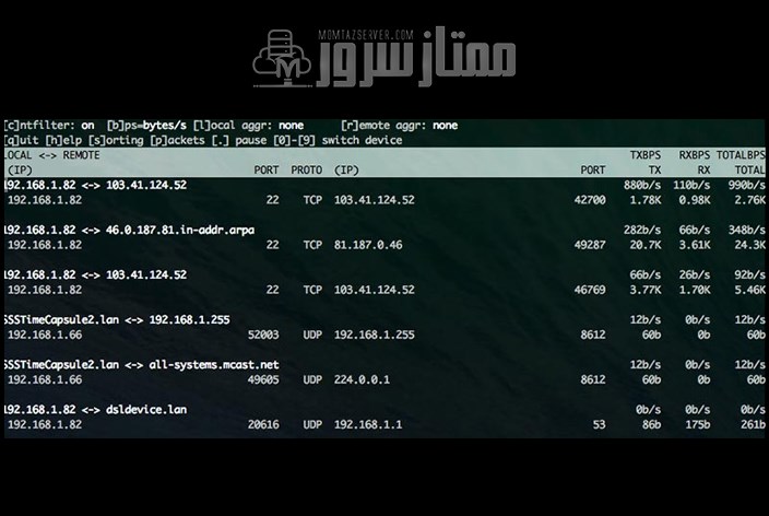ابزار مانیتورینگ jnettop