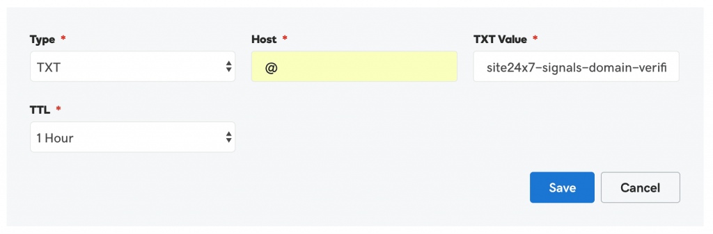 DNS TXT record