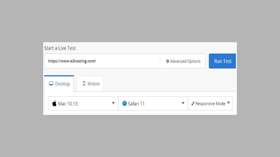 دکمه Run Test 