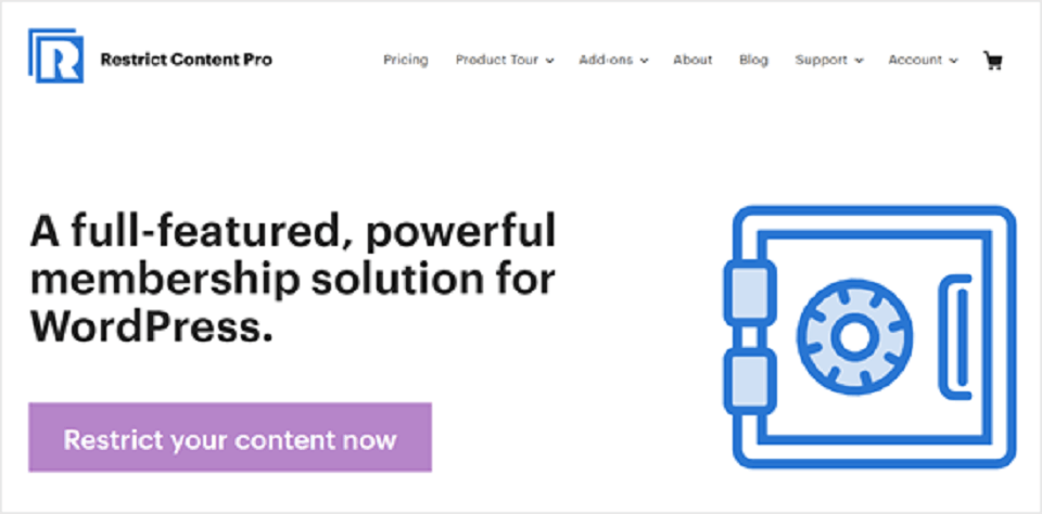 افزونه های پرداخت وردپرس : restrict-content-pro-website