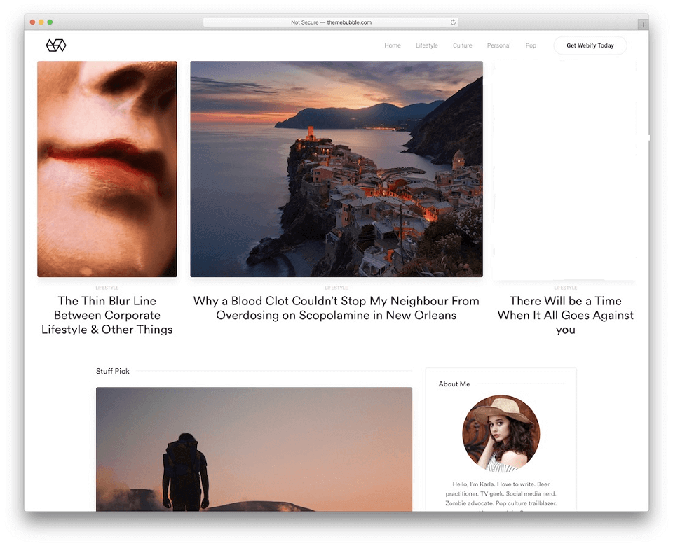 قالب های وبلاگ نویسی : Webify (WordPress)