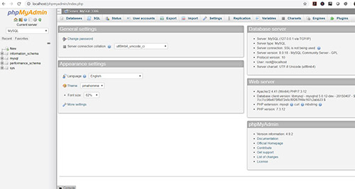 صفحه مدیریت حساب کاربری در PHPMYSQL
