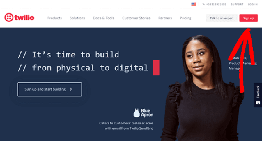 ایجاد حسال twilio