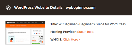 جزئیات وب سایت wpbeginner