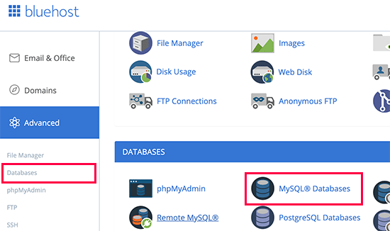 رفتن به دیتابیس mysql