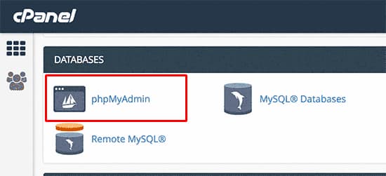 ورود به php my admin برای بازیابی رمز فراموش شده 