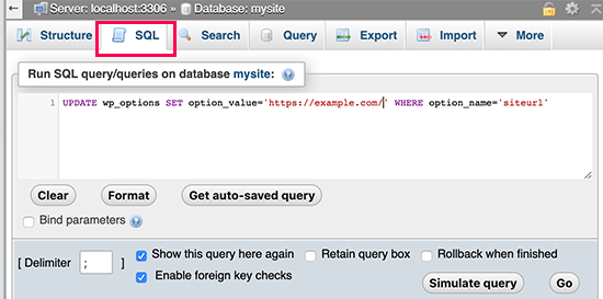 Sqlphpmyadmin