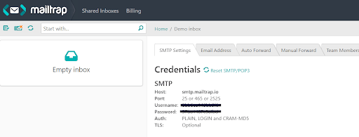 سرور SMTP جعلی