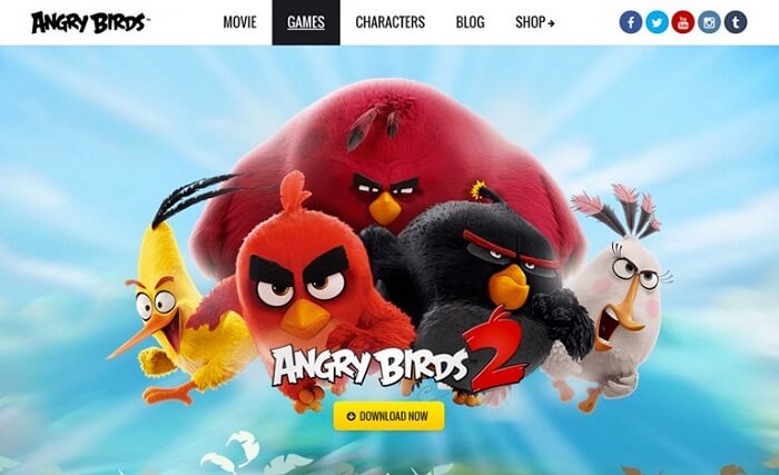 سایت Angry Birds
