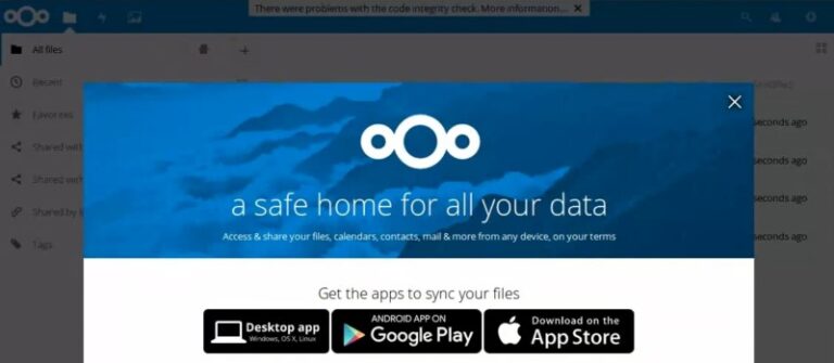 داشبورد nextcloud