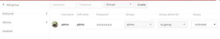 اکانت های nextcloud