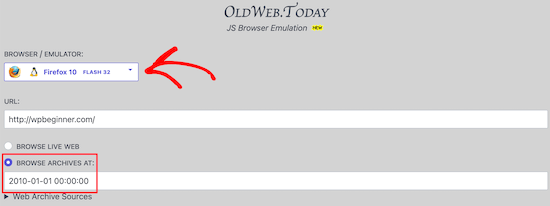 استفاده از Oldweb.today