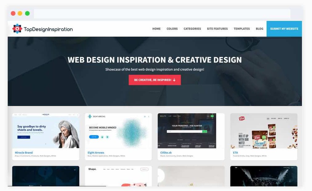 سایت ایده رابط کاربری TopDesignInspiration