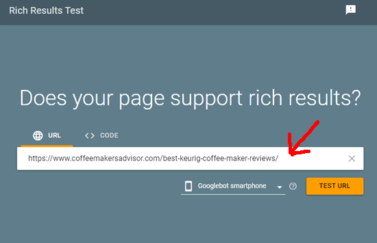 تست url پست دارای FAQ با Google's Rich Results Test