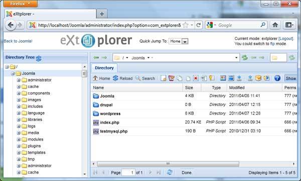 فایل منیجر وب eXtplorer