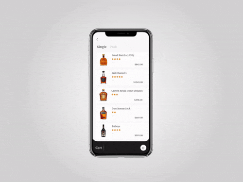استفاده از Liquid Swipe از ترند های طراحی رابط کاربری موبایل