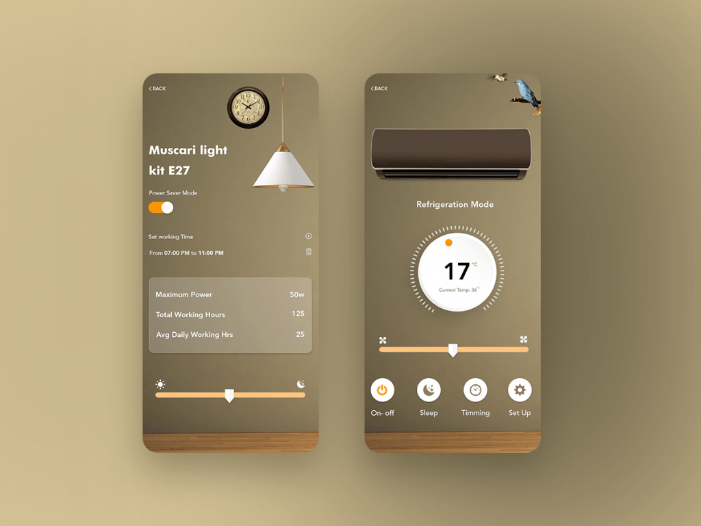 استفاده از Gradient از ترند های طراحی رابط کاربری موبایل