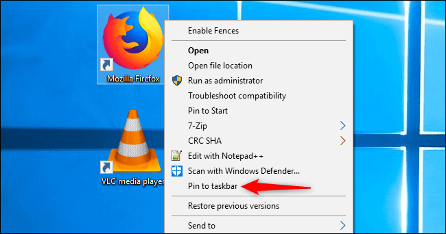 مرتب کردن دسکتاپ با انتقال برنامه ها به taskbar