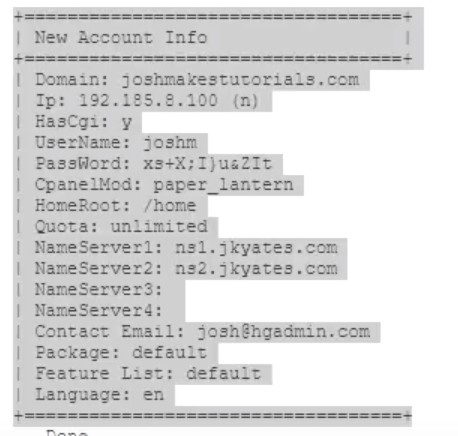 نحوه ایجاد حساب cPanel در WHM