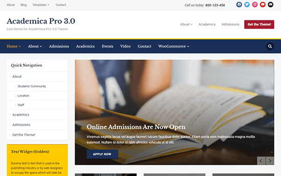 قالب های آموزشی وردپرس - Academica Pro