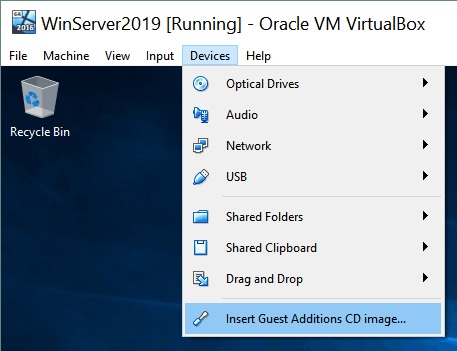 نصب Virtual Box Guest Additions