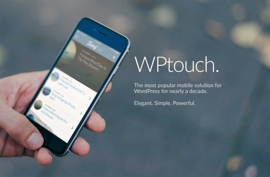 افزونه UX وردپرس، WPtouch
