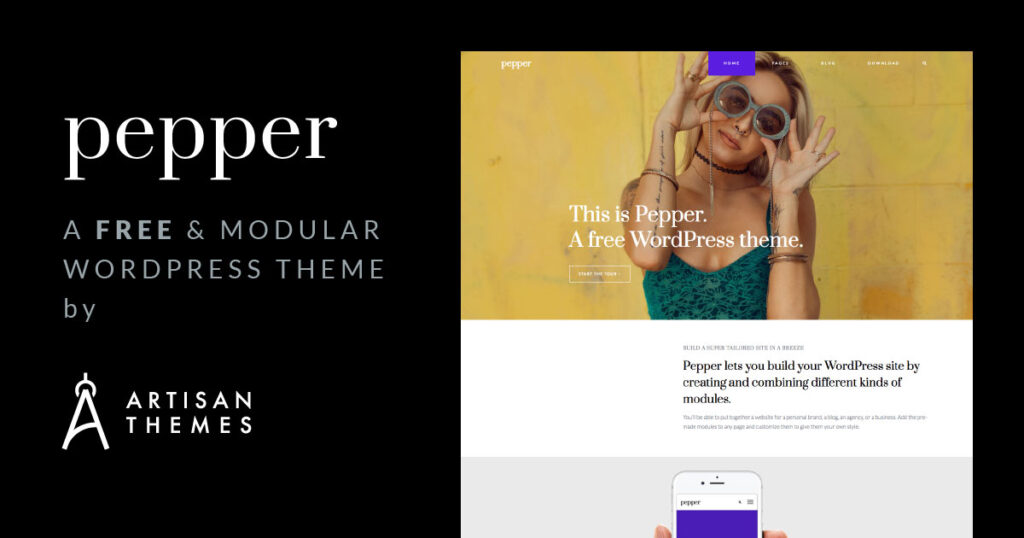 Pepper+، قالب وردپرس برای سایت طراحی گرافیک.
