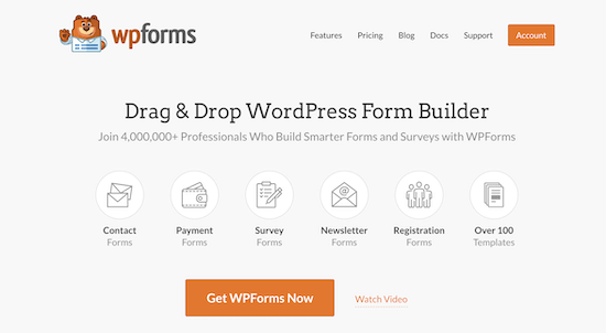 بهترین افزونه ذخیره ابر- WPForms