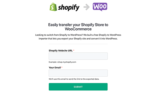 وب سایت Shopify to WooCommerce