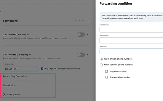 شرایط باز ارسال در Nextiva 