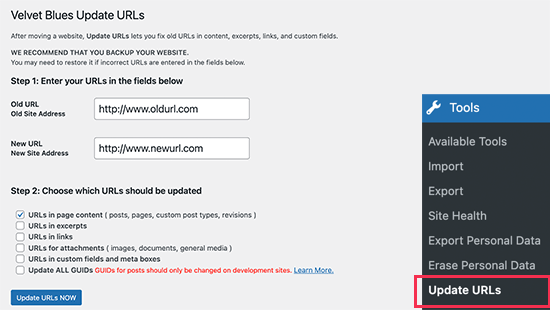 Velvet Blues Update URLs