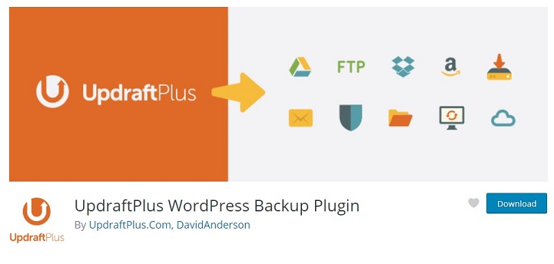 افزونه Dropbox UpdraftPlus برای وردپرس