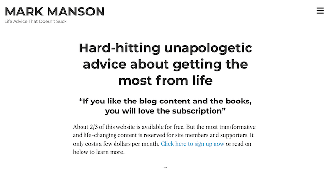 بهترین سایت عضویت 2021 - Mark Manson
