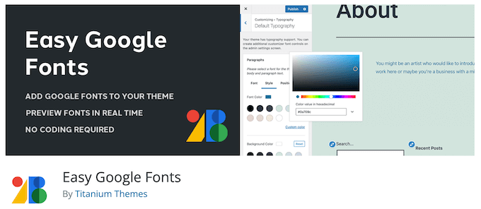 Easy Google Fonts - افزونه تایپوگرافی وردپرس