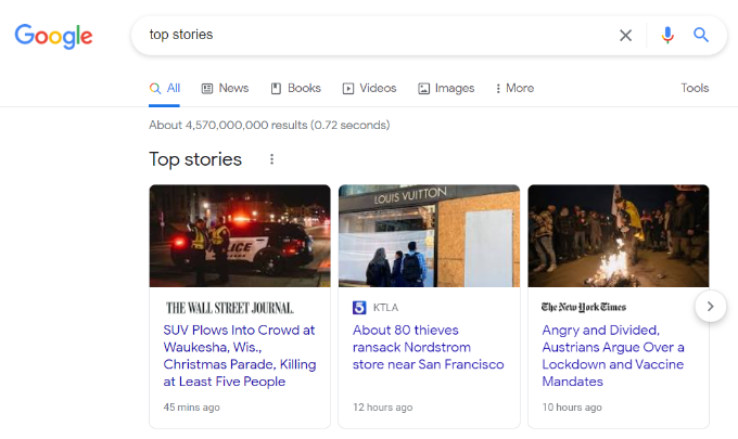 تأیید سایت در Google News - بخش «داستان های برتر»