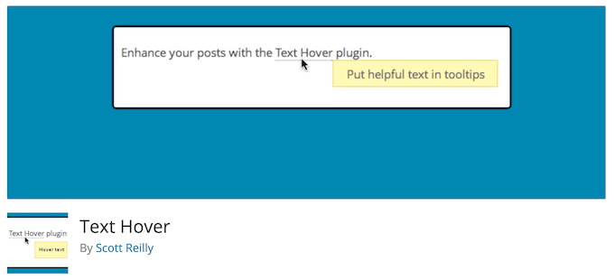 Text Hover - افزونه تایپوگرافی