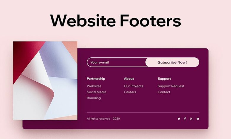بهترین طراحی فوتر سایت