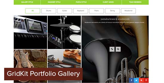افزونه نمونه کار GridKit Portfolio Gallery وردپرس