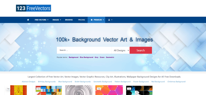 123FreeVectors از بهترین سایت ها برای دانلود وکتور