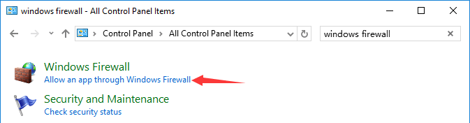 Allow an app through Windows Firewall