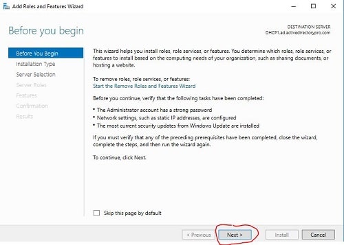 مراحل نصب سرور dhcp روی ویندوز سرور
