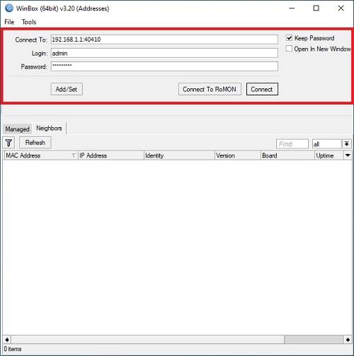 وارد کردن پورت اتصال به VPS میکروتیک از طریق Winbox