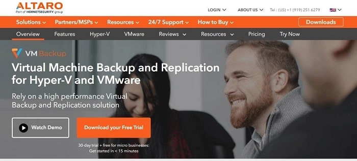 نرم افزار بکاپ سرور Altaro VM Backup
