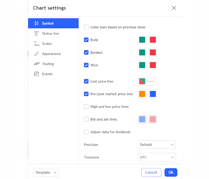 Chart Settings